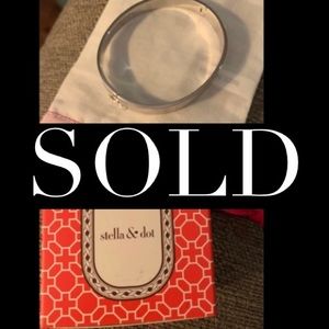 Stella & Dot Silver Bangle Bracelet